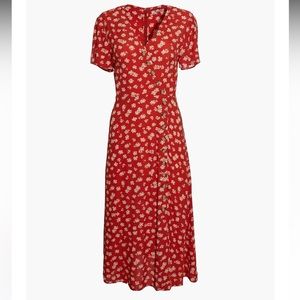 Madewell wrap button down midi dress